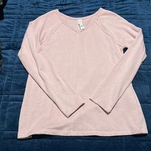 Pink V Neck Sweater